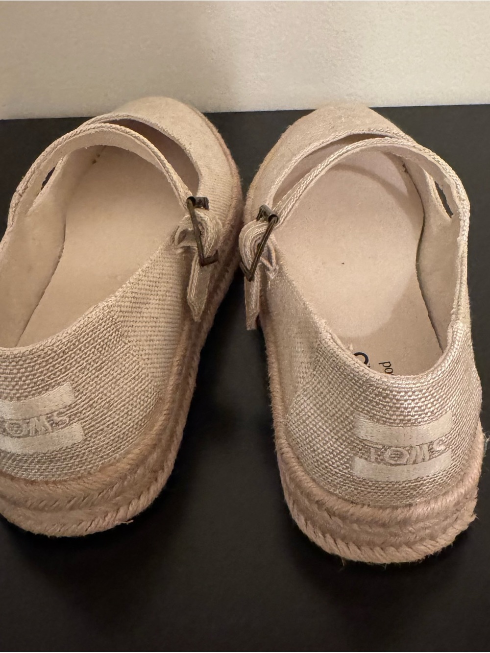 TOMS Natural Canvas Mary Jane Espadrilles with Buckle - Picture 4 of 11